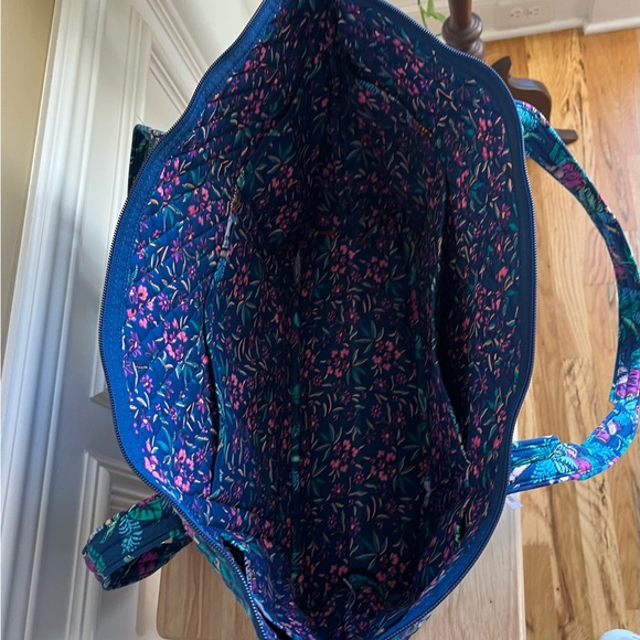 NWT Vera Bradley Miller Travel Bag Tote Trolley Sleeve ~ Kerala Elephants - Picture 4 of 8